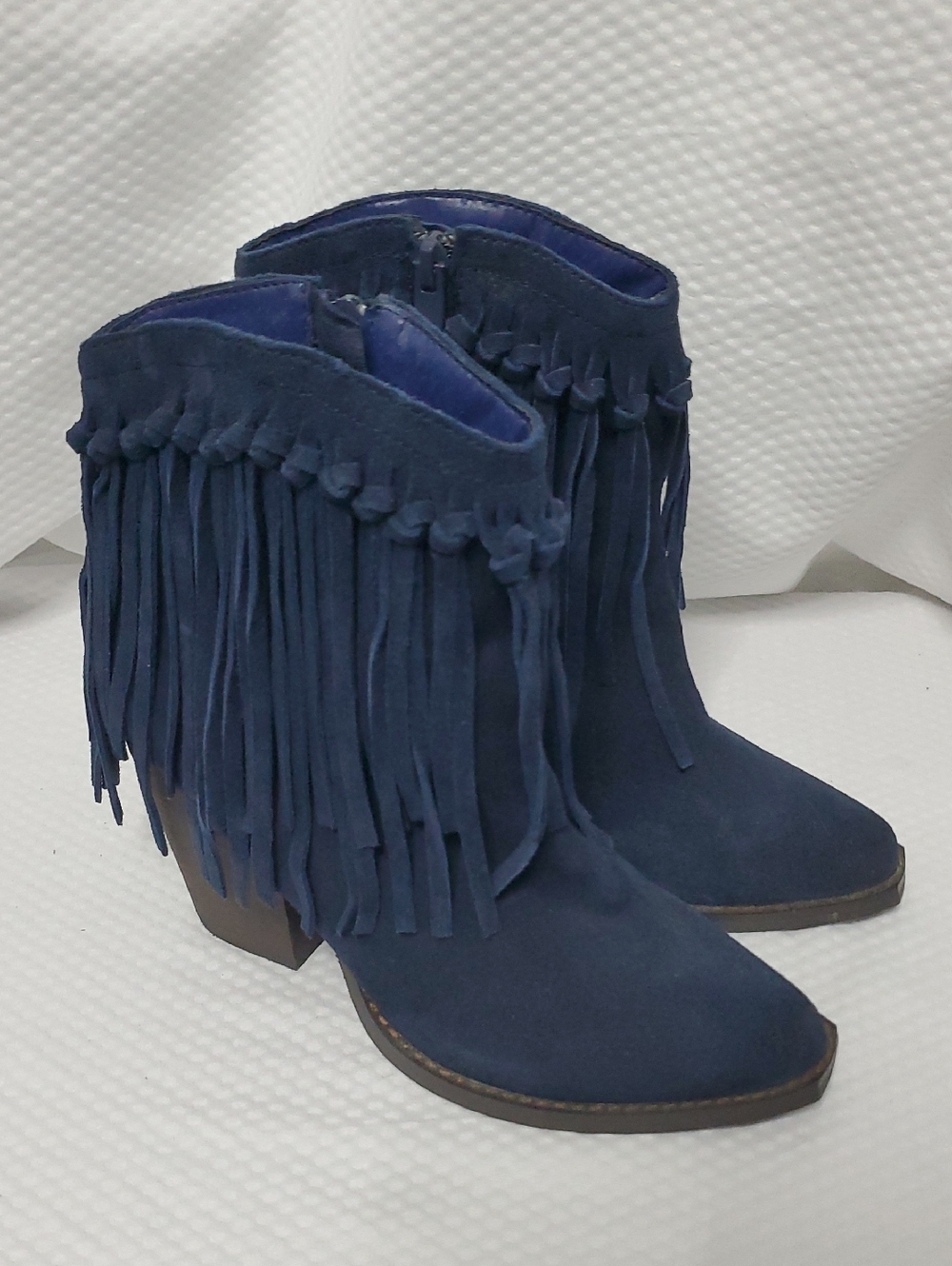 NEW Very Volatile Suede Fringe Ankle Boots - 7.5